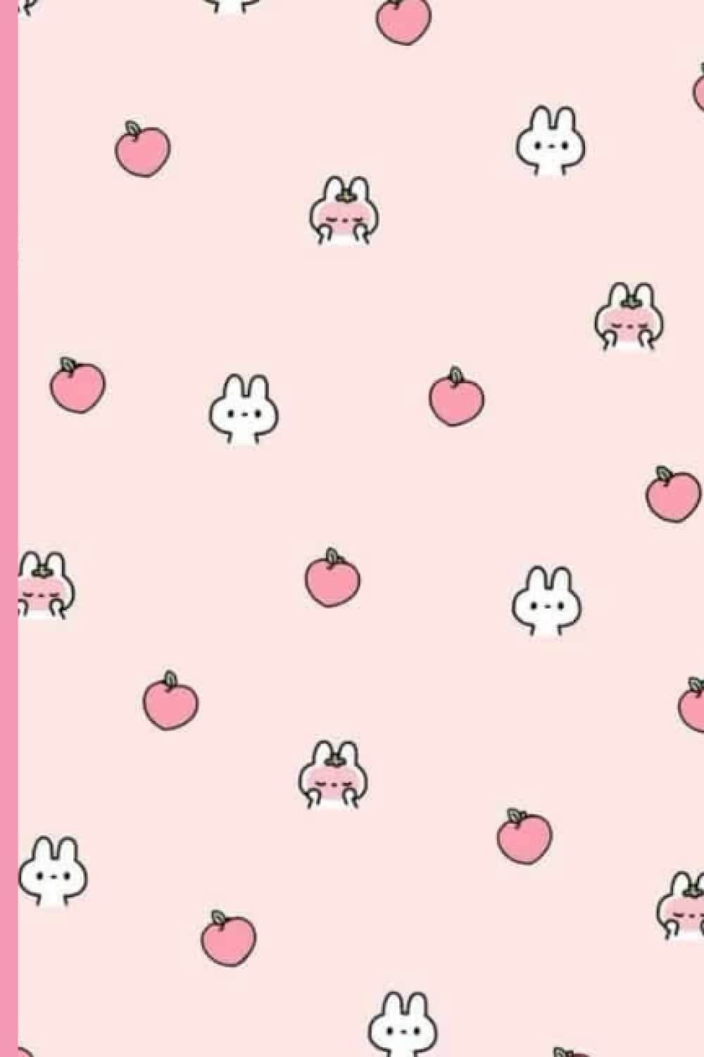 Pastel Pink Kawaii Journal Notebook Diary: | Peach Bunny | Kawaii Anime Aesthetic | Cute Japanese Korean Stationery For Girls | 6x9” 110 Ruled Lined Pages