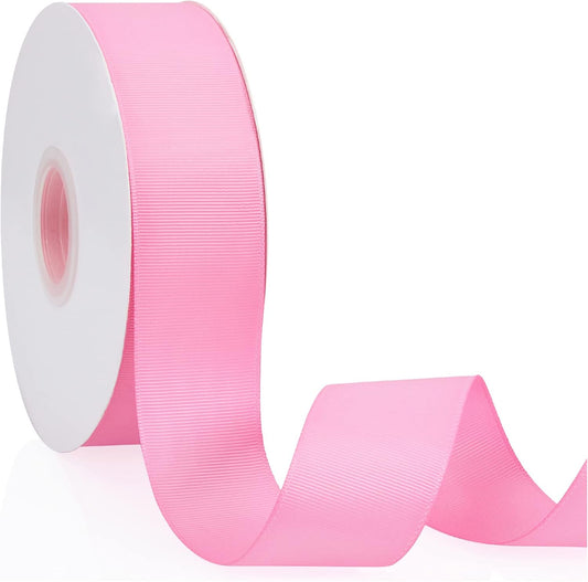 Peach Pink 1-1/2" X 50 Yards Solid Color Double Faced Grosgrain Ribbon for Gifts Wrapping, Wedding, Party, Crafts, Hair Bows, Flowers, Home DIY Decor
