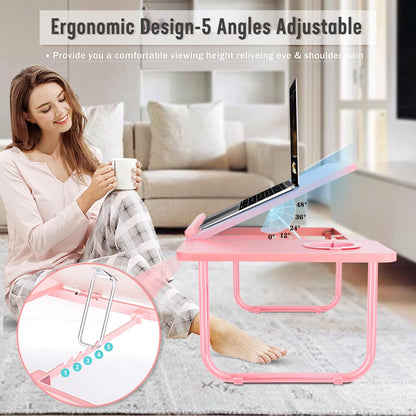 Foldable Lap Desk Bed Tray Table, Laptop Desk for Laptop & Writing