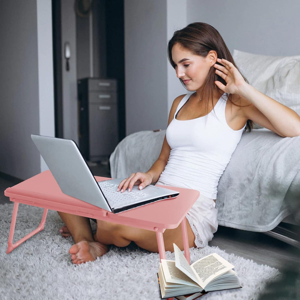 Foldable Lap Desk Bed Tray Table, Laptop Desk for Laptop & Writing