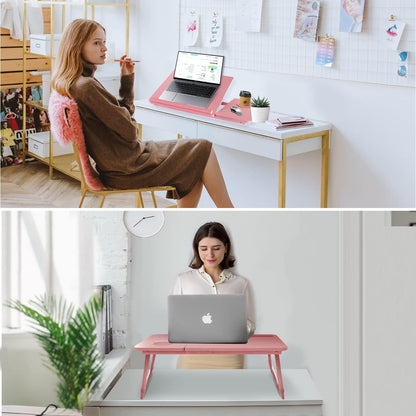 Foldable Lap Desk Bed Tray Table, Laptop Desk for Laptop & Writing