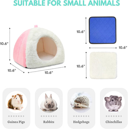 Guinea Pig Hideout Bed with 2 Absorbent Leak-Proof Bottom Pee Pad