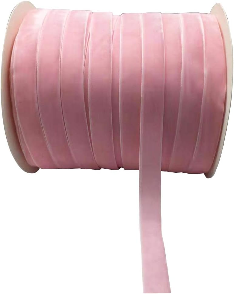 10 Yards Velvet Ribbon Spool (Pink, 5/8")