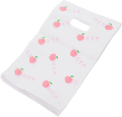 100pcs White Daisy Bags 5.12 X 8.27 Inch Birthday Party Favors Candy Pouches Sturdy Small Peach Pattern Party Packaging Bags
