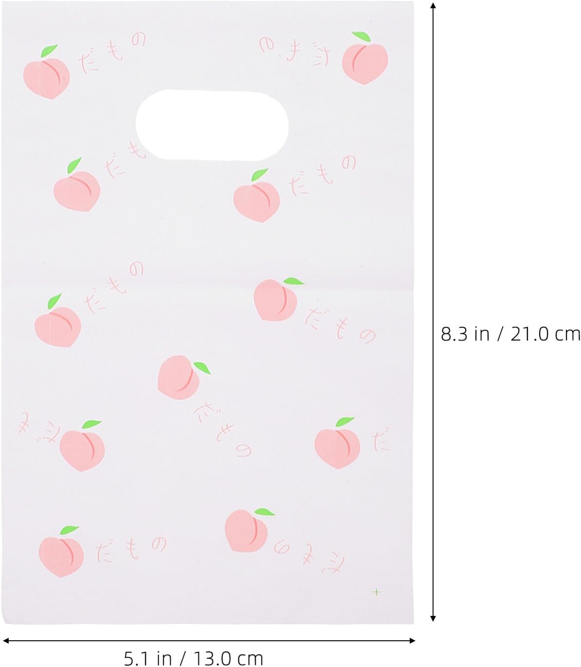 100pcs White Daisy Bags 5.12 X 8.27 Inch Birthday Party Favors Candy Pouches Sturdy Small Peach Pattern Party Packaging Bags