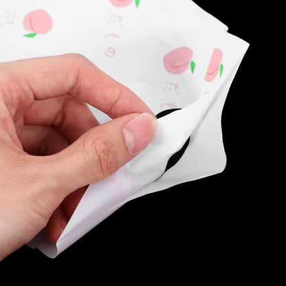 100pcs White Daisy Bags 5.12 X 8.27 Inch Birthday Party Favors Candy Pouches Sturdy Small Peach Pattern Party Packaging Bags