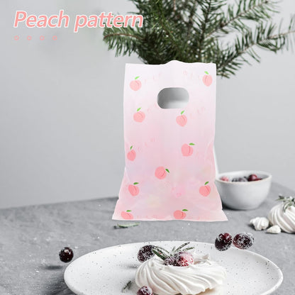 100pcs White Daisy Bags 5.12 X 8.27 Inch Birthday Party Favors Candy Pouches Sturdy Small Peach Pattern Party Packaging Bags