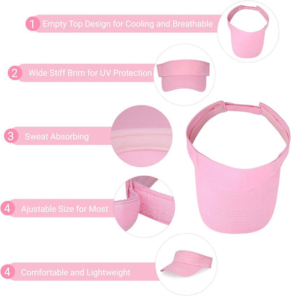 Sports Sun Visor Hats for Women Men Adjustable Cotton Beach Baseball Tennis Golf Hat Caps UV Protection Visors