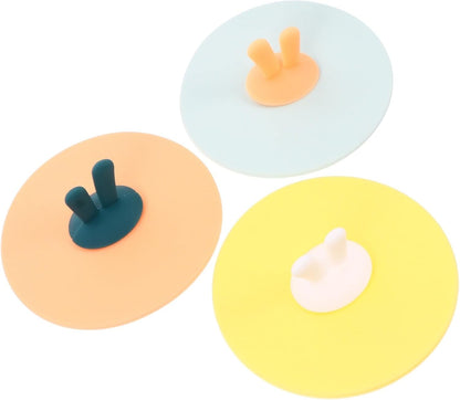 3 Pcs Silicone Cup Lids Rabbit Ear Covers for Mug Dust Protection