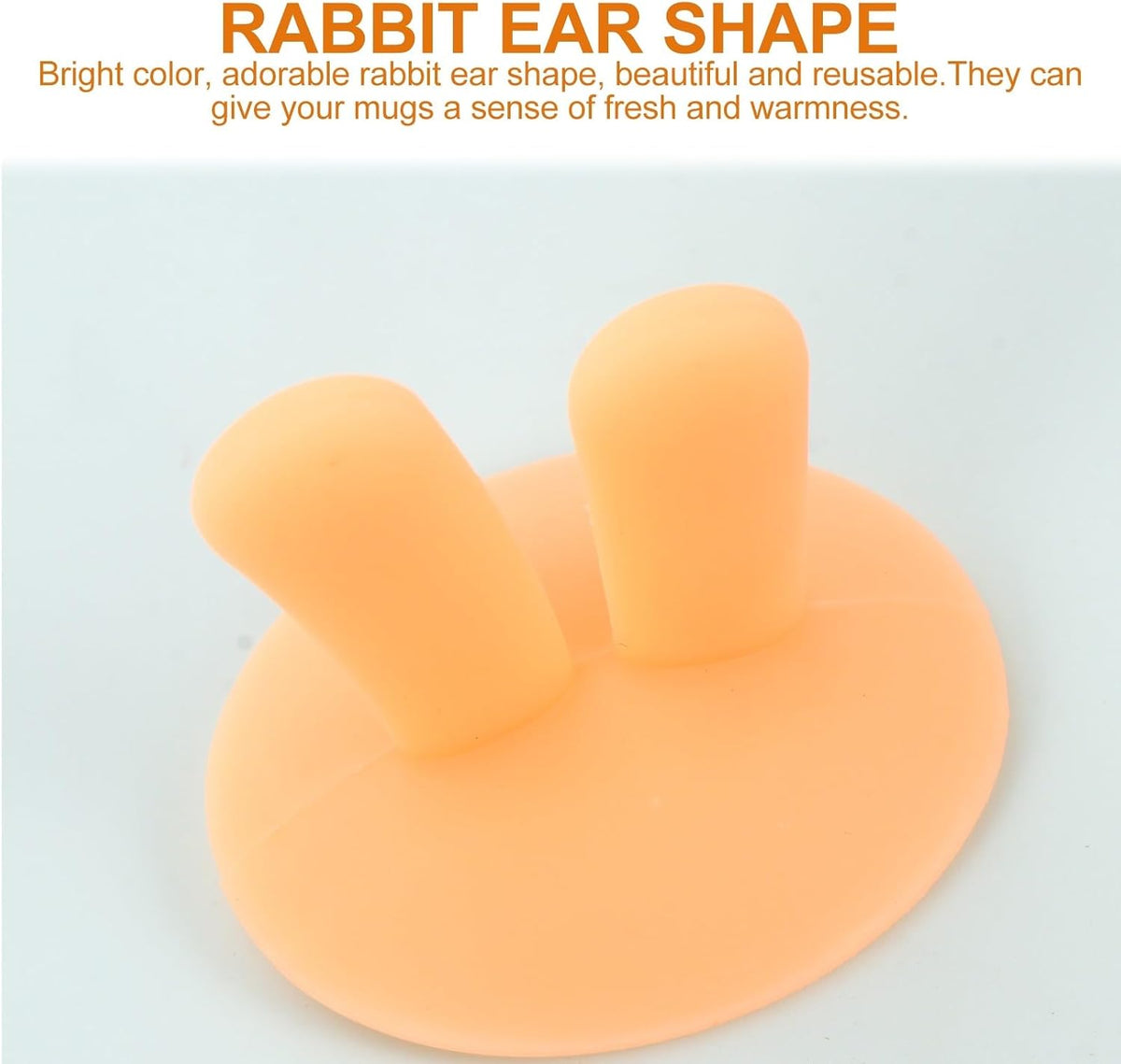 3 Pcs Silicone Cup Lids Rabbit Ear Covers for Mug Dust Protection