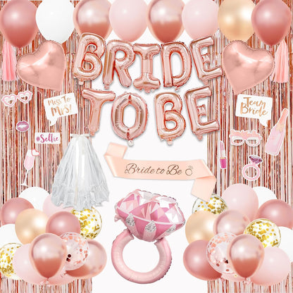 Rose Gold Bachelorette Party Decorations Supplies