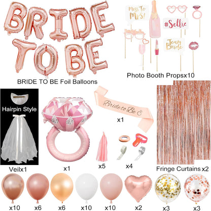 Rose Gold Bachelorette Party Decorations Supplies