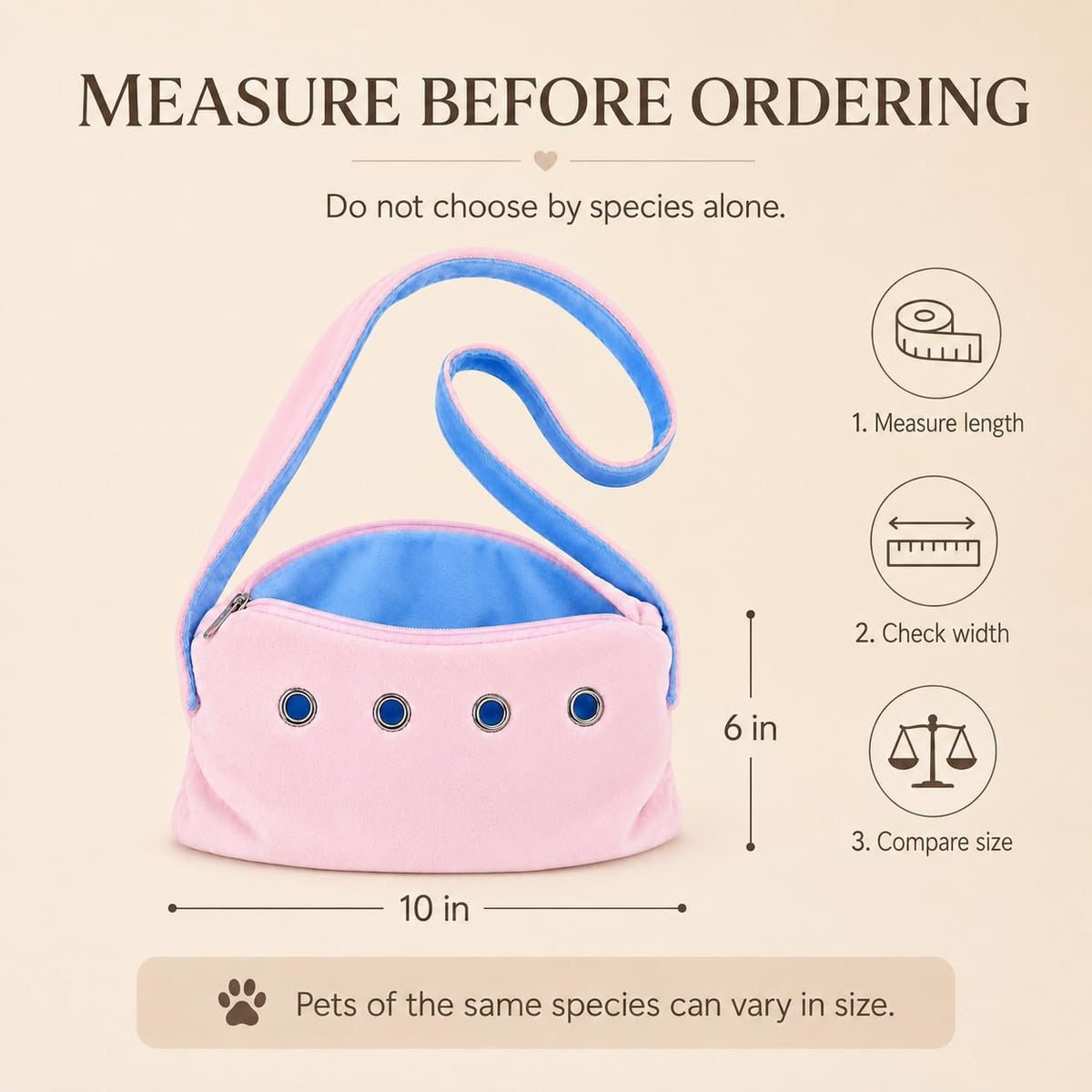 Meow&Woof Sugar Glider Bonding Pouch & Small Animal Carrier - Escape-Proof Sling for Hedgehogs, Ferrets, Hamsters Soft Critter Cuddler (10"x6", Pink)