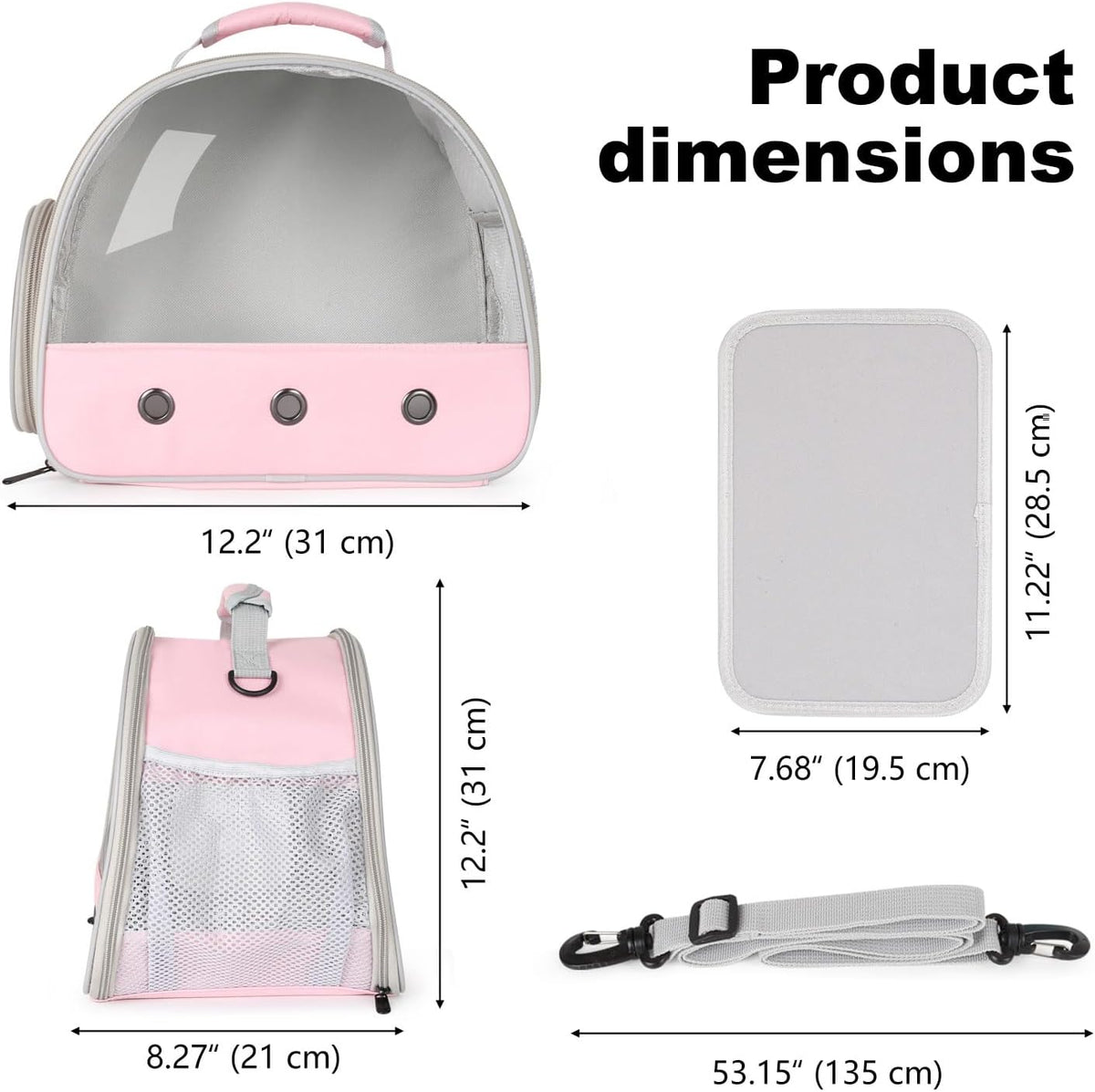 Bearded Dragon Carrier,Lizards Cage,Hamster Outdoor Used,Small Animal Travel Carrier for Sugar Glider Hedgehog Rat Parrot Bird Guinea Pig, Portable Guinea Pig Travel Carrier for Two