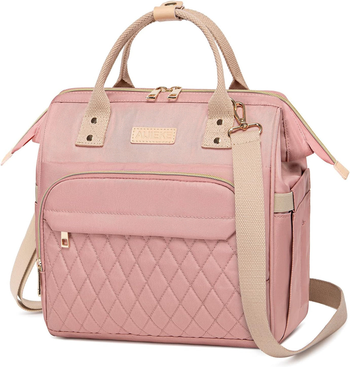 AIJIEKE Insulated Lunch Bag for Women, Large Leakproof Lunch Box, Pink