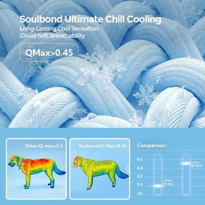 Soulbond Cooling Blanket for Small Dogs - Q-MAX>0.45, Soft Breathable Pet Cat Cool Throw Blanket for Summer, Washable Dog Cooling Bed Mat Protector for Crates, Couch, Sofa (25"x35", Pink)