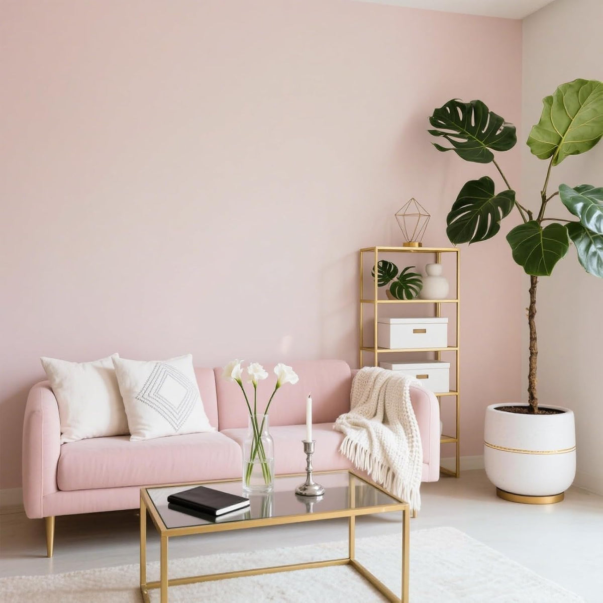 Yancorp 16"x120" Matte Pink Contact Papaer Peel and Stick Wallpaper Vinyl Wrap Countertop Wallpapers Waterproof for Cabinets Drawers Bedroom Kitchen Self-Adhesive Wallpaper