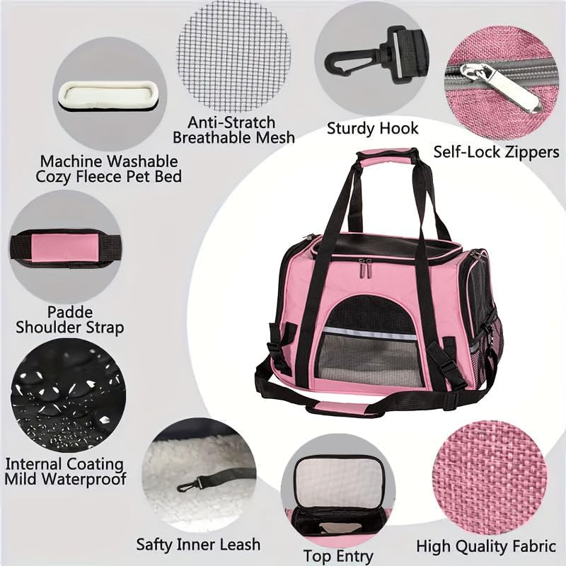 Cat Carrier Bag, Airline Approved Soft Carrier for Cats & Small Dogs