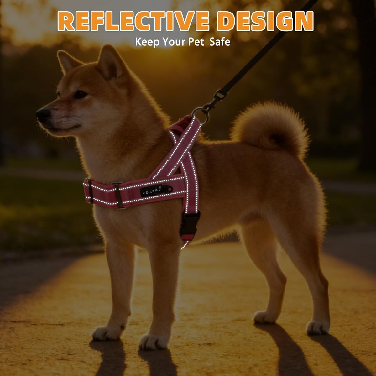 No Pull Harness Small Size Dog with Handle, Easy Walk Puppy Vest Harness Neck & Chest Soft Paded Adjustable, Reflective & Lightweight Escape Proof Breathable Mesh Pet Running Harness, Pink S