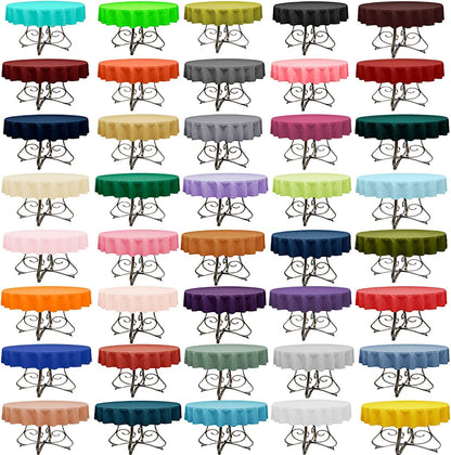 . Stylish Round 45-Inch Polyester Tablecloth in 40+ Colors - Premium Quality (Peach)