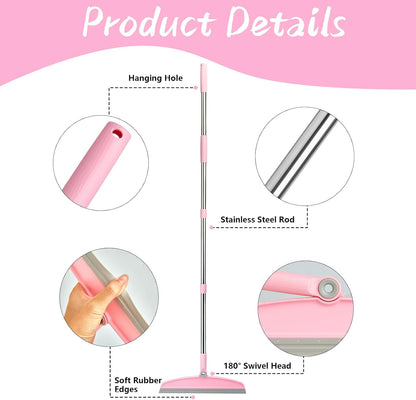 AirBroom Multifunction Silicone Broom, 54 Inch-Gray Pink