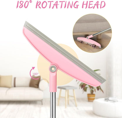 AirBroom Multifunction Silicone Broom, 54 Inch-Gray Pink