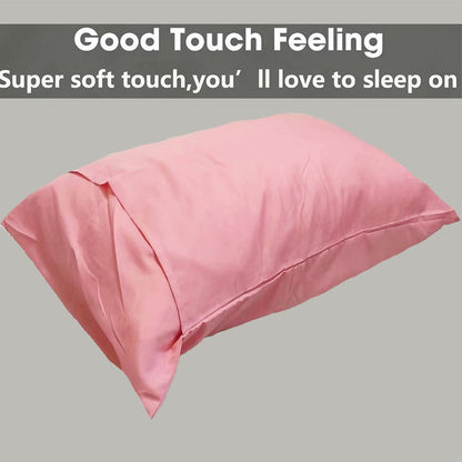 Premium Standard Pillowcases 4 Pack - Pink Queen - Ultra Soft 1800 Thread Count Microfiber- Double Brushed - Allergies Free - Wrinkle Resistant Pillowcase