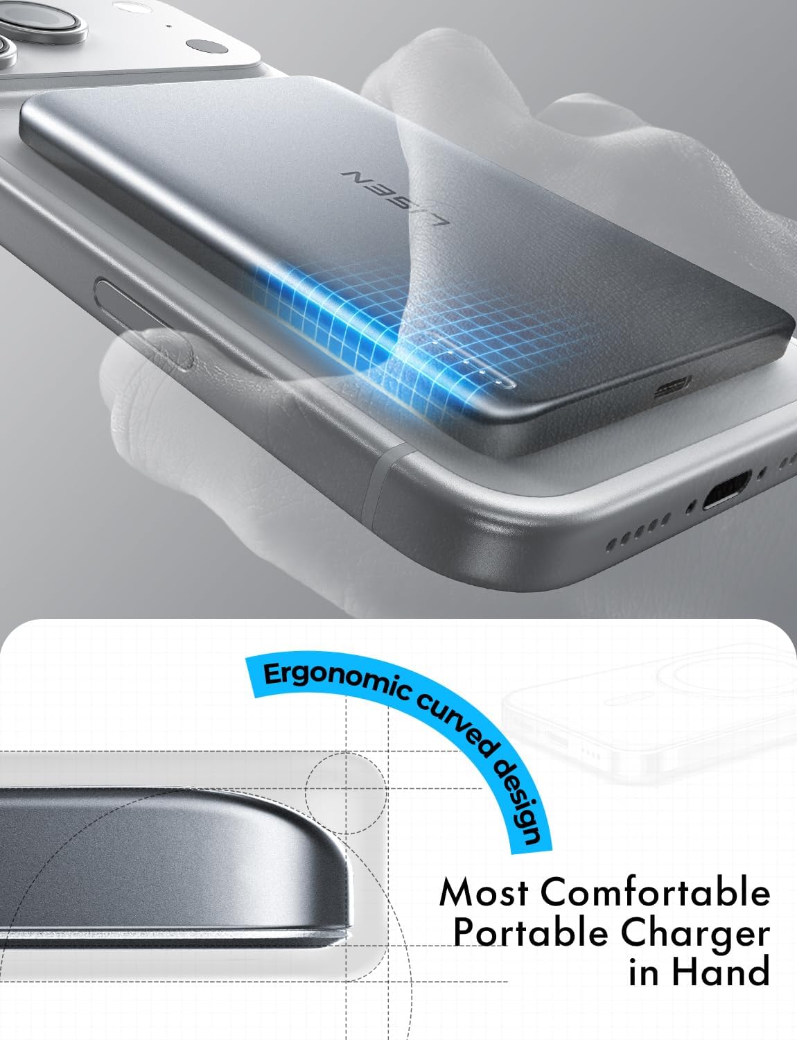 Qi2 15W Ultra Slim MagSafe Battery Pack,5000mAh Fast Charging MagSafe Power Bank Slim Wireless,Slim Magnetic Portable Charger,Magnetic Power Bank for iPhone Air/17/16/15-12 Series，Pink
