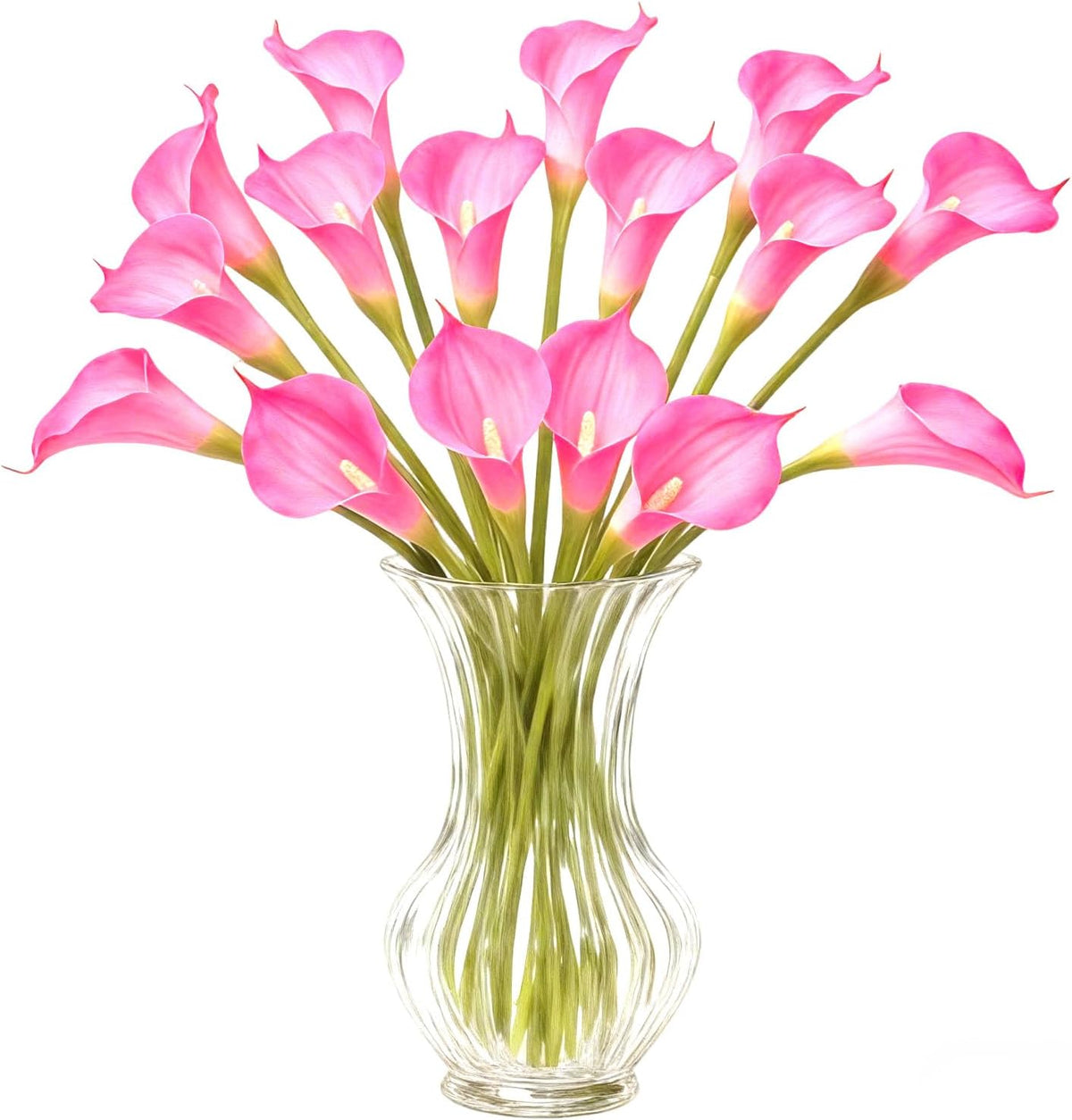 Pink Calla Lily Artificial Flowers 22pcs 25" Faux Calla Lillies