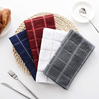 100 Cotton Pink Kitchen Towels, Absorbent Dish Towels for Washing Dishes, Kitchen Hand Towels with Loops for Drying Dishes