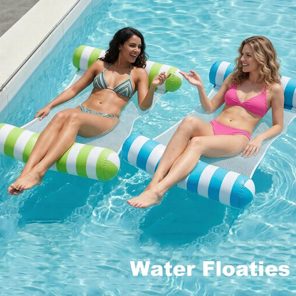 5 Pack Inflatable Pool Floats Adult Size Water Hammock,Hammock Floats for Adults,4-in-1 Multi-Purpose Pool Floating Toys,Pool Rafts Lounge Chairs Floaties,for Adults Vacation Fun and Rest