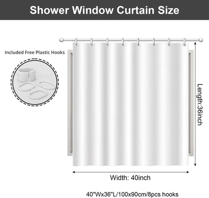 Pink Shower Window Curtains, Modern Abstract Marble Bathroom Window Curtain Small Short Bathroom Window Curtain Waterproof Fabric Machine Washable 8 PCS Hooks,40" Wx36 L