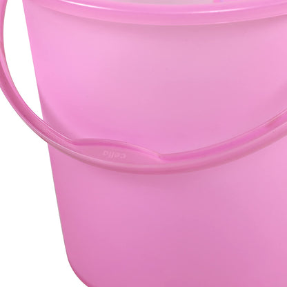 Plastic Frosty Bucket Delux | Light Weight and Easy to Carry | Strong and Durable Buckets | Perfect for Use in Bathrooms, Kitchen & Wet Utility Areas | 20 Litre | Pink