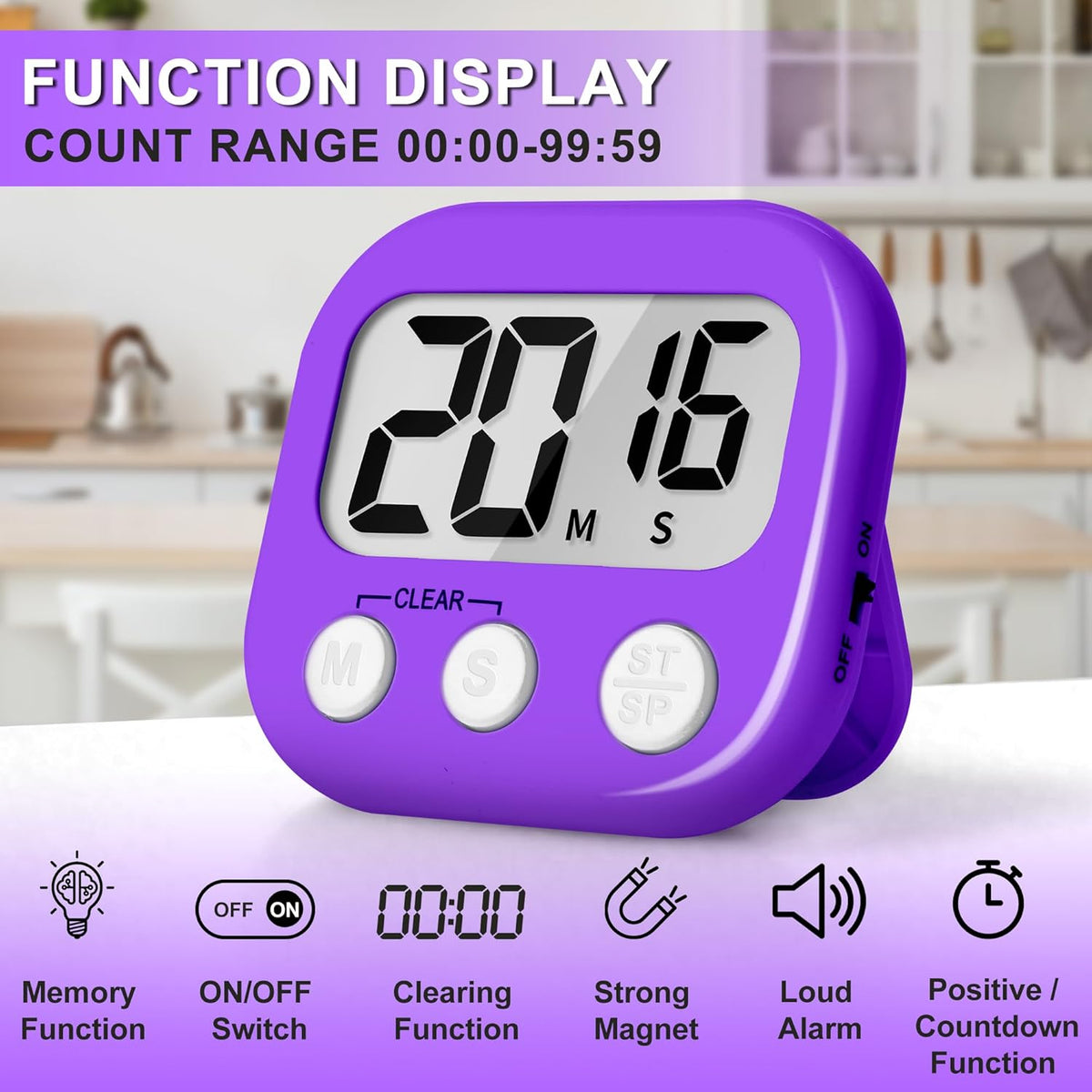 Classroom Timer for Kids Teachers 2 Pack Digital Timers Pur Pk