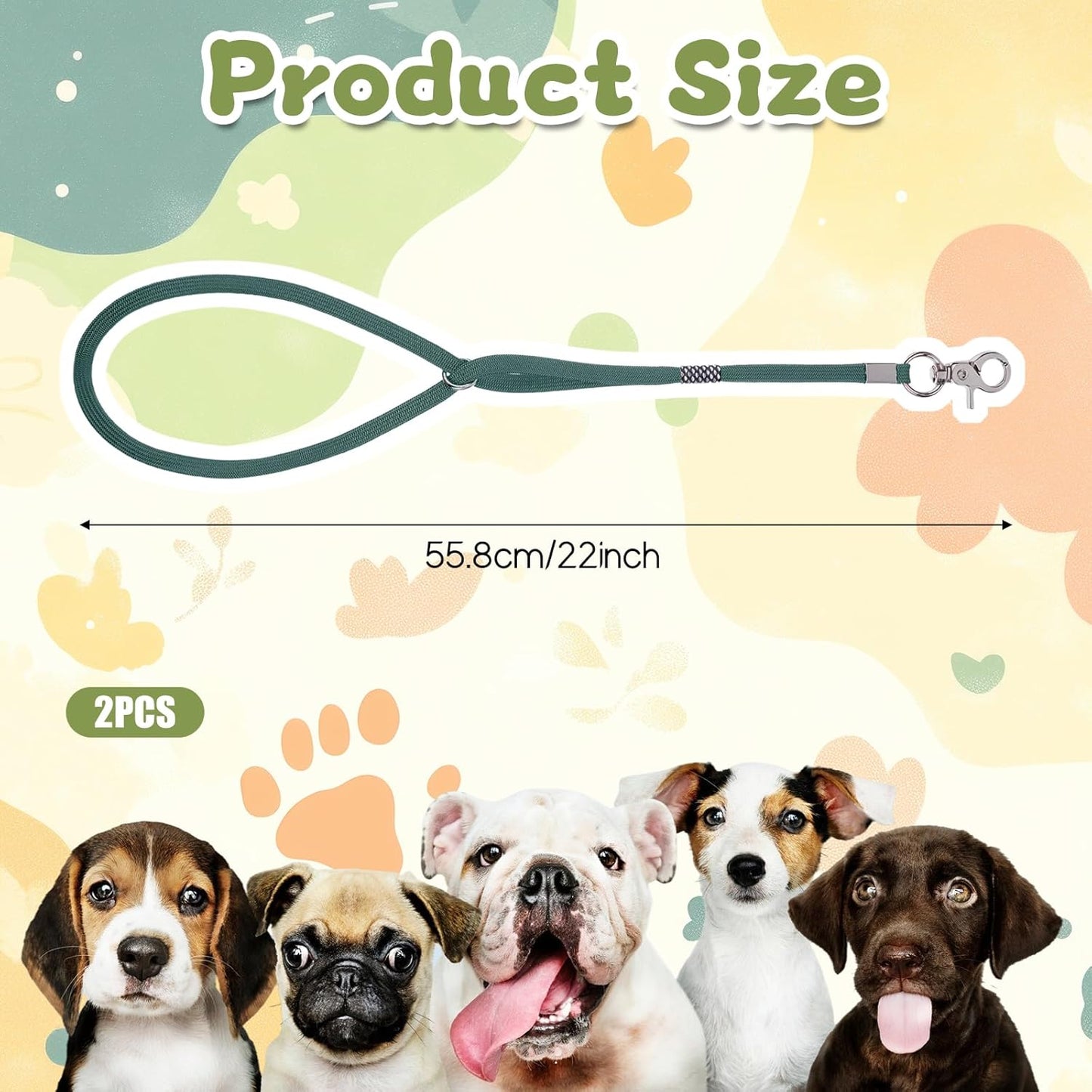 Pet Dog Grooming Loop, 2 Pcs Adjustable Nylon Restraint Noose Fixed Dogs Cat Safety Tether Straps Standard Dog Leashes for Pet Grooming Table Bathtub (Black, Green)