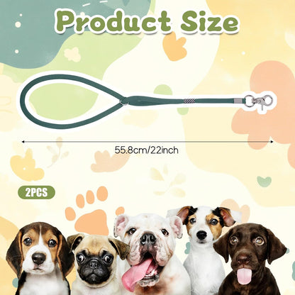 Pet Dog Grooming Loop, 2 Pcs Adjustable Nylon Restraint Noose Fixed Dogs Cat Safety Tether Straps Standard Dog Leashes for Pet Grooming Table Bathtub (Black, Green)