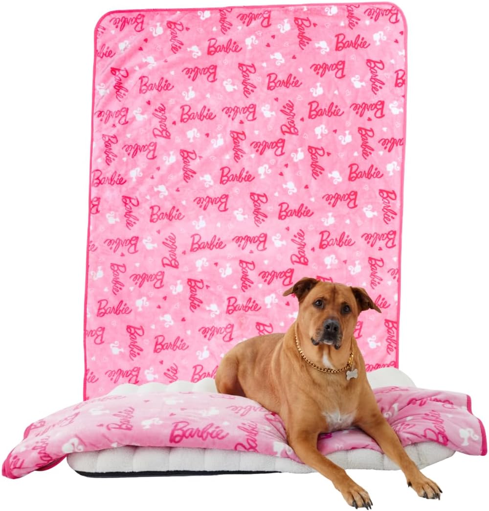 Barbie Waterproof Dog Bed Cover, XL 60x80 Pet Blanket for Furniture Bed Couch Sofa, (Officially Licensed) by Franco