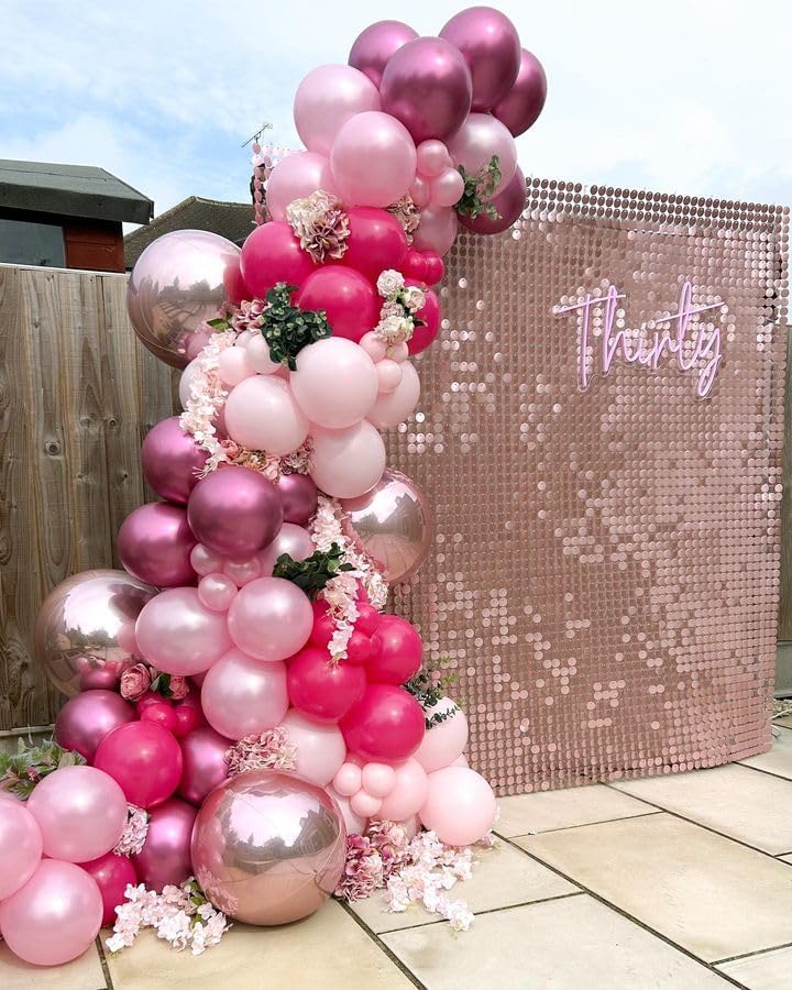 Pink Balloons Set 60pcs 12 inch