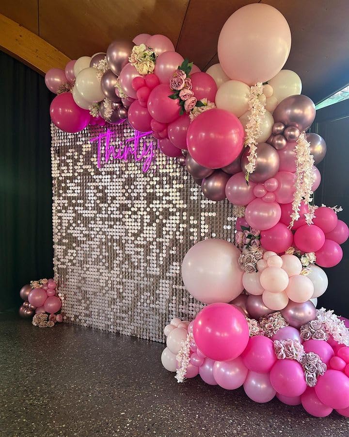 Pink Balloons Set 60pcs 12 inch