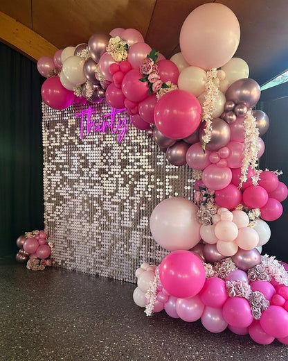 Pink Balloons Set 60pcs 12 inch