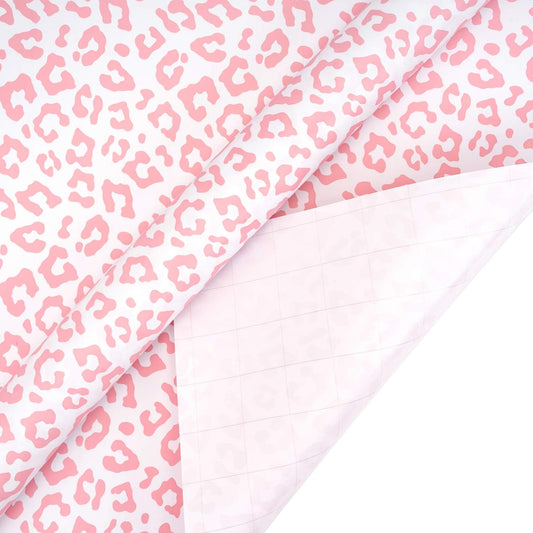 30 Inch Leopard Wrapping Paper Roll - Pink Leopard Print for Birthday, Holiday, Wedding, Party, Baby Girl Present Packing - 30 inch x 33 feet