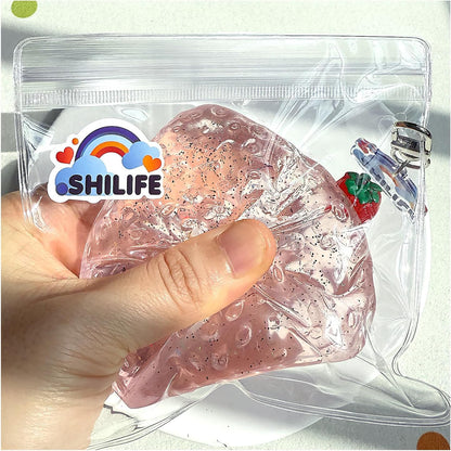 Taba Squishy Strawberry Kawaii Stress Ball , Crystal, 1pcs