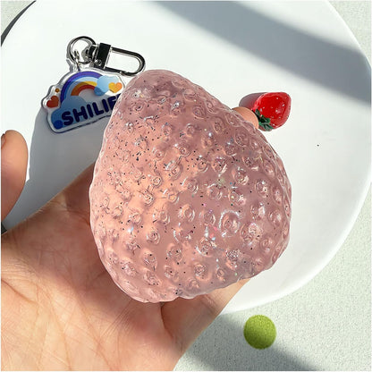 Taba Squishy Strawberry Kawaii Stress Ball , Crystal, 1pcs