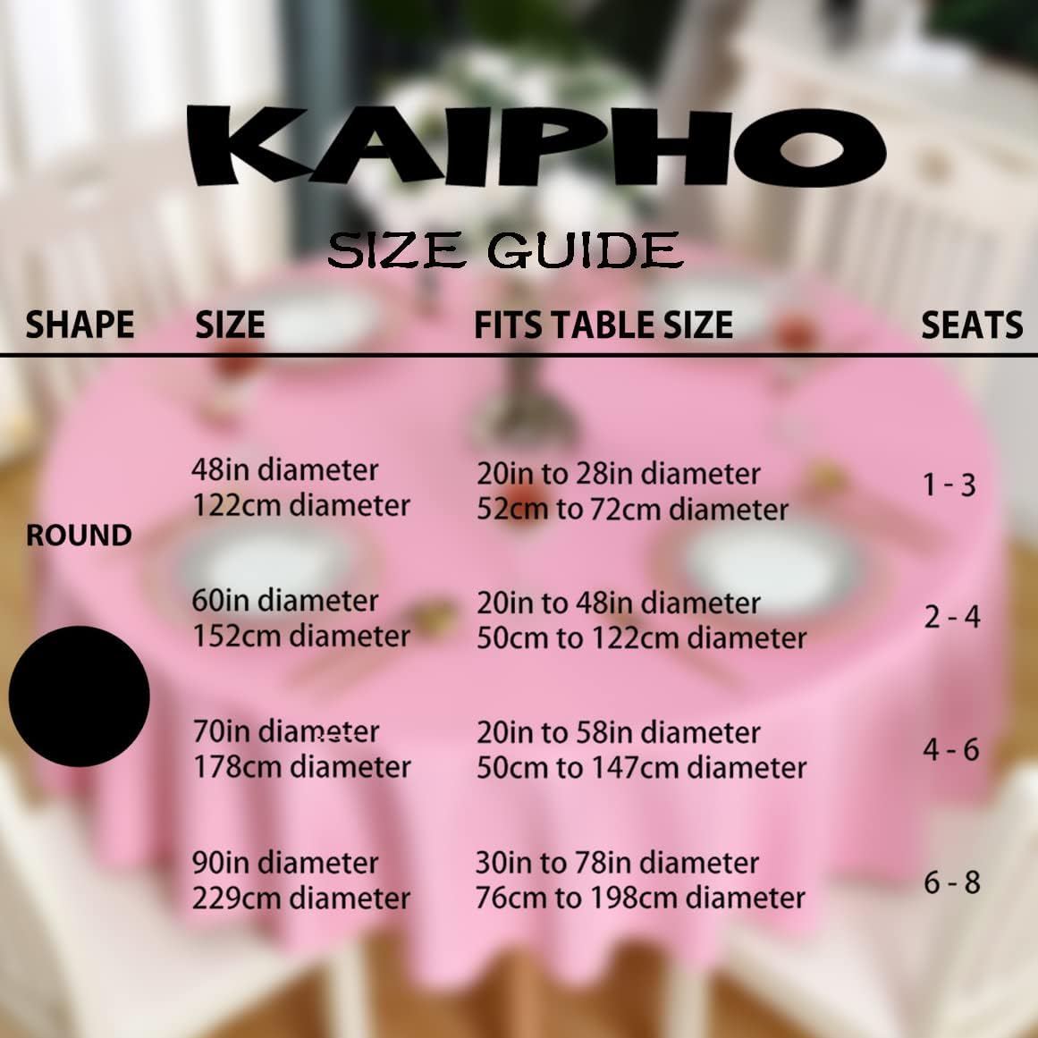 2 Pack Pink Round Tablecloth Waterproof Table Cloth, 60 inch