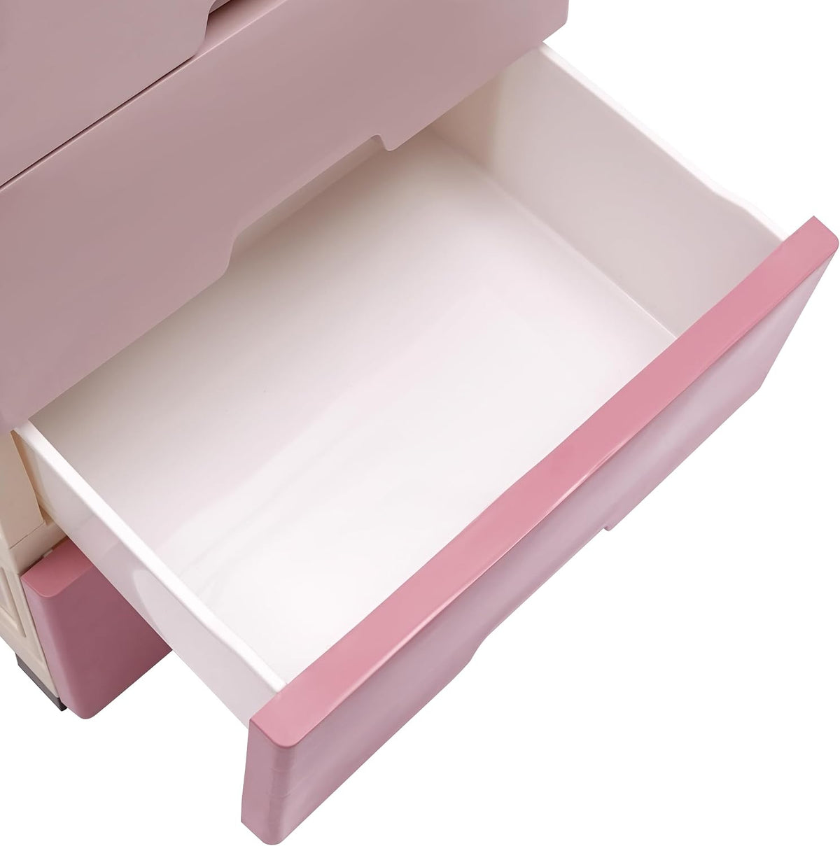 5-Tier Stackable Storage Bins with 6 Drawers Plastic Storage Cabinet Closet Dressers with Drawers Tall Dresser Lockable Storage Cabinet for Bedroom, Closet, Entryway (Gradient Pink)
