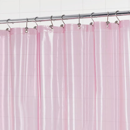 Clear Pink Shower Curtain Liner Standard Size