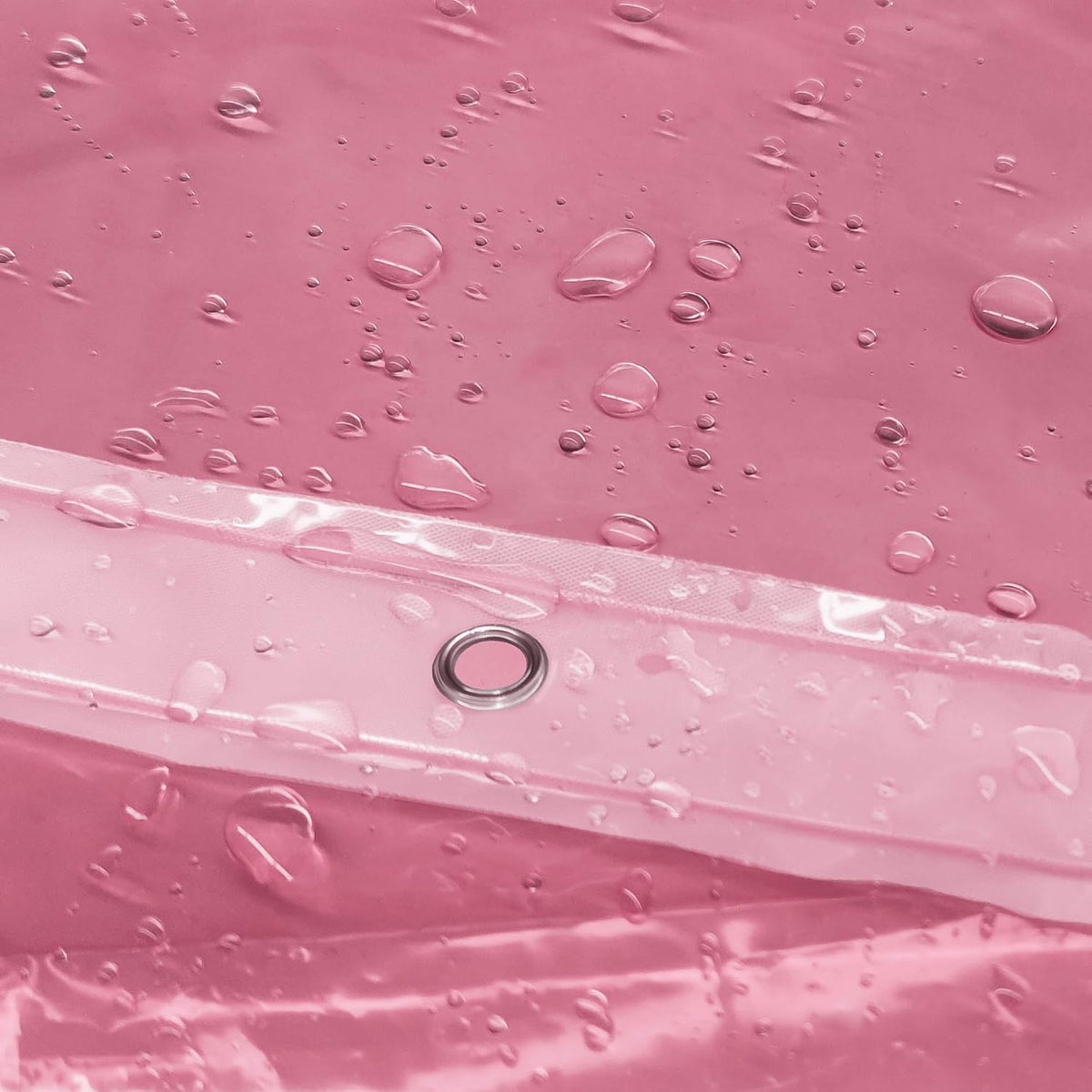 Clear Pink Shower Curtain Liner Standard Size