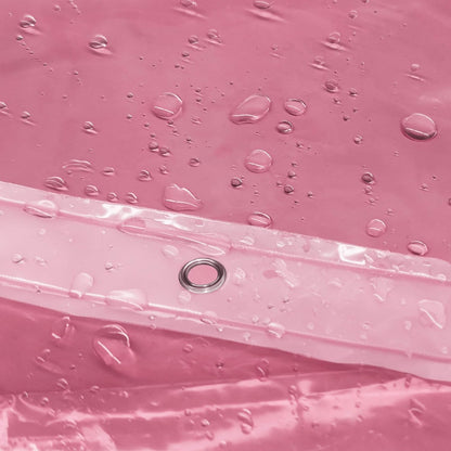 Clear Pink Shower Curtain Liner Standard Size