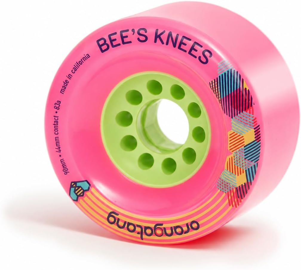 Bee's Knees 90mm Longboard Wheels for Smooth Commuting, Urban Cruising, DIY Electric Skateboards, Eboards