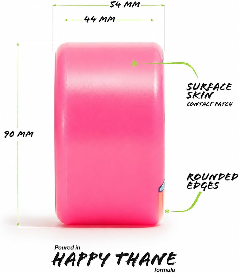 Bee's Knees 90mm Longboard Wheels for Smooth Commuting, Urban Cruising, DIY Electric Skateboards, Eboards